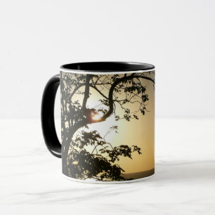 Solnedgång genom Träd II Tropiskt fotografi Mugg
