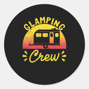 Solnedgång Glamping Crew Camper Tourist Luxury Cam Runt Klistermärke