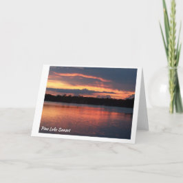 Solnedgång - Gräs Sjö #3 Kort