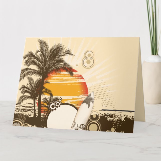 Solnedgång - gratulationskort kort (Framsida)