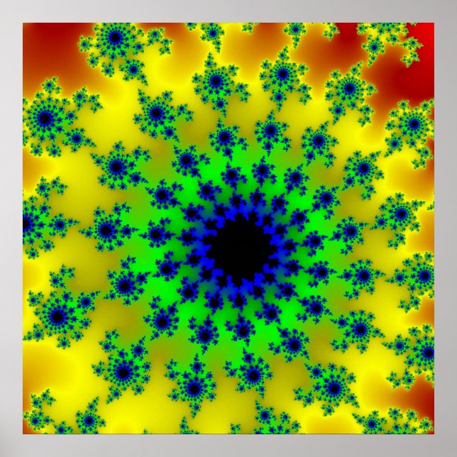 Solnedgång Grönt Öga Poster (Framsidan)