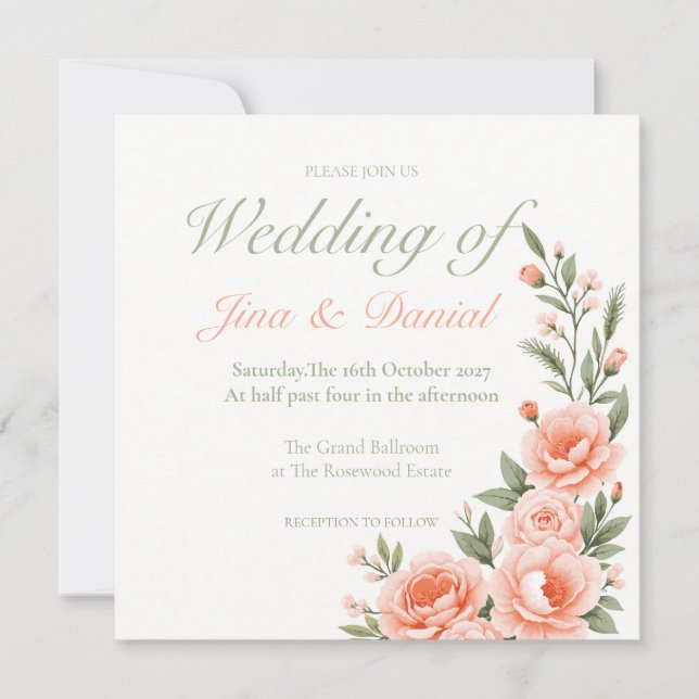 Solnedgång - Grönt Spara Datumet (Framsida)