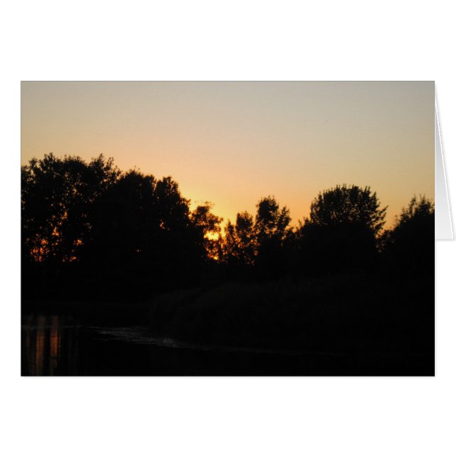 Solnedgång Hälsningskort (Framsidan Horizontal)