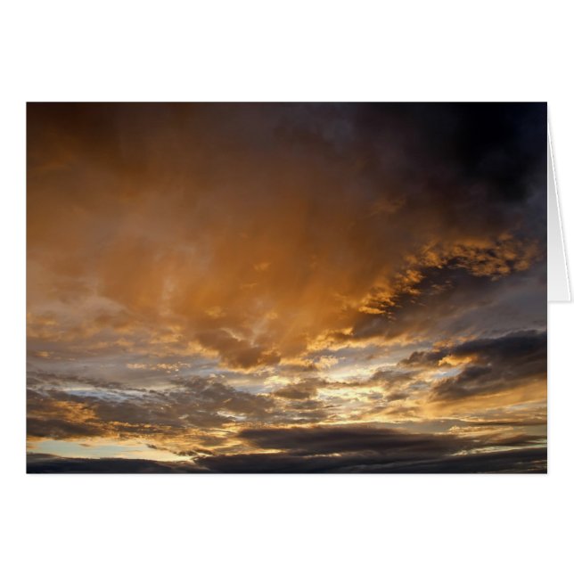 Solnedgång Hälsningskort (Framsidan Horizontal)