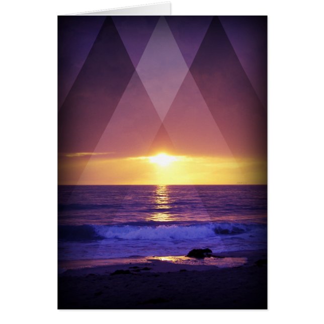 Solnedgång Hälsningskort (Framsidan)