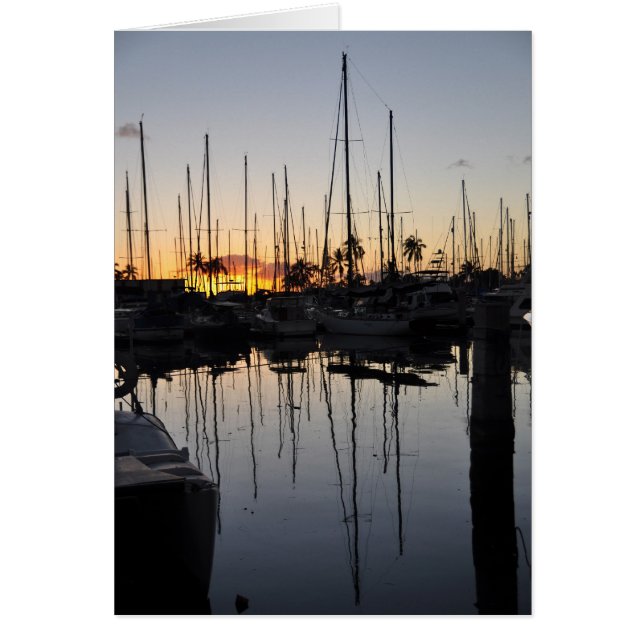 Solnedgång Hälsningskort (Framsidan)