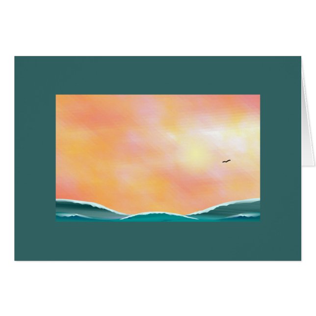 Solnedgång Hälsningskort (Framsidan Horizontal)