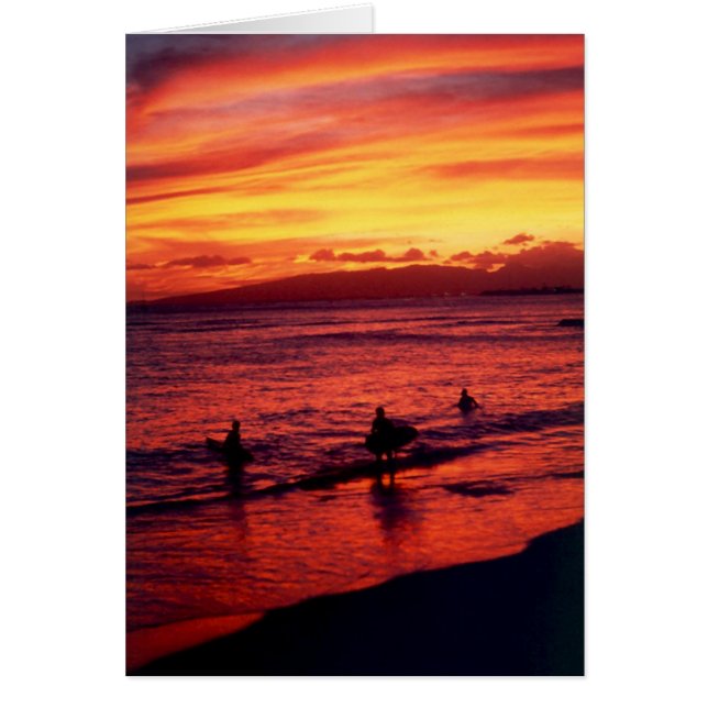 solnedgång hälsningskort (Framsidan)