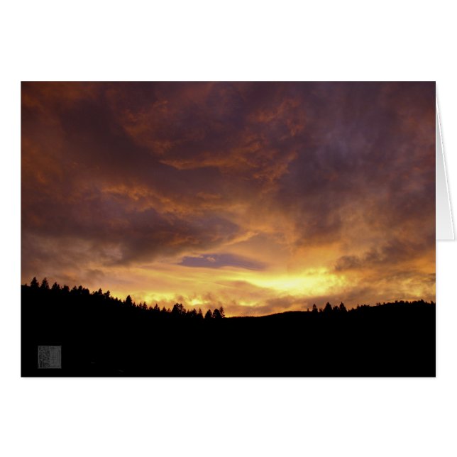 Solnedgång Hälsningskort (Framsidan Horizontal)