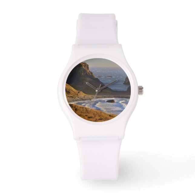 Solnedgång, Havsstaplar, Systrar, Oregon-kusten Armbandsur (Framsida)