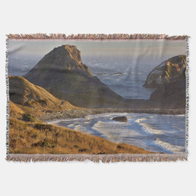 Solnedgång, Havsstaplar, Systrar, Oregon-kusten Mysfilt (Framsidan)