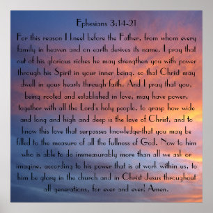 Solnedgång himlar bible prayer 3 Poster