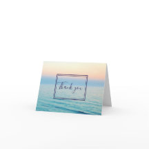 Solnedgång Himlar Ocean Beach Blue Bröllop Tack