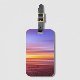 Solnedgång Himlar över Beach och Sea Bagagebricka