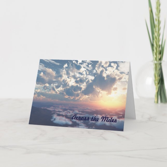 Solnedgång Himlar över Miles Birthday Card Kort (Framsida)