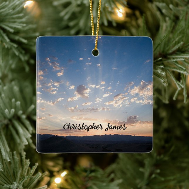 Solnedgång Himmel Personlig Julgransprydnad Keramik (Träd)