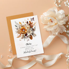 Solnedgång HöstBlommigtar Maid of honor Frieri Inbjudningar