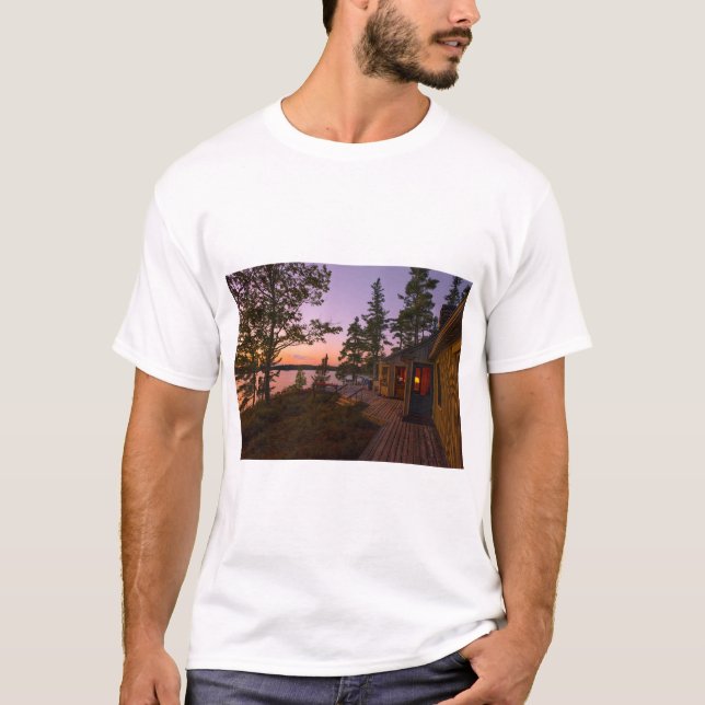 Solnedgång i Acadia State Park T Shirt (Framsida)