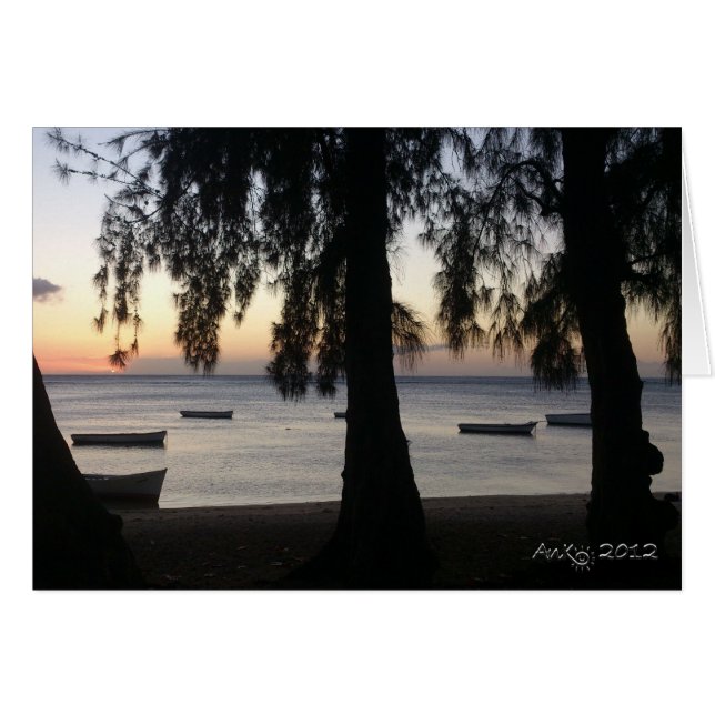 Solnedgång i Albion Hälsningskort (Framsidan Horizontal)