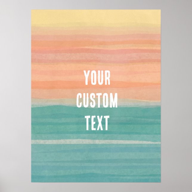 Solnedgång i anpassad design poster (Framsidan)