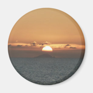 Solnedgång i Antigua I-Sjölandskap Fotografi Magnet