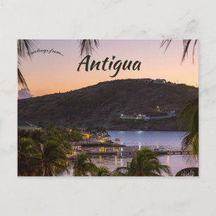 Solnedgång i Antigua Vykort
