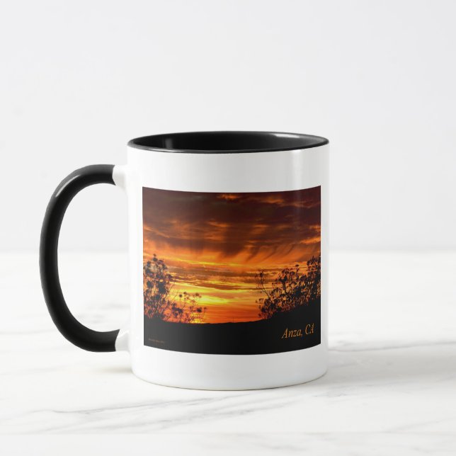 Solnedgång i Anza California Coffee Mugg (Vänster)