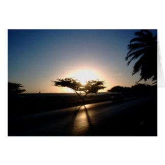 Solnedgång i Aruba Hälsningskort