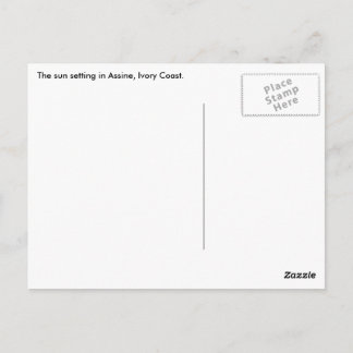 Solnedgång i Assinie, Elfenbenskusten Kusten Vykort