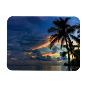 Solnedgång i Bahamas tropiska paradis Magnet