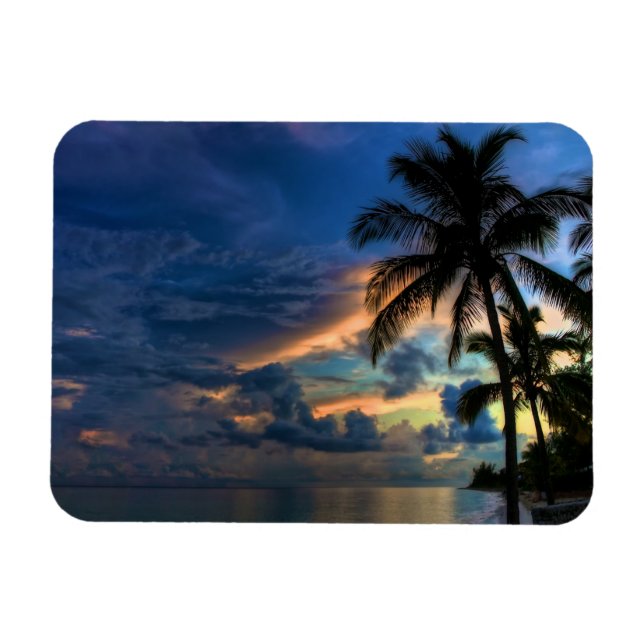 Solnedgång i Bahamas tropiska paradis Magnet (Horisontell)