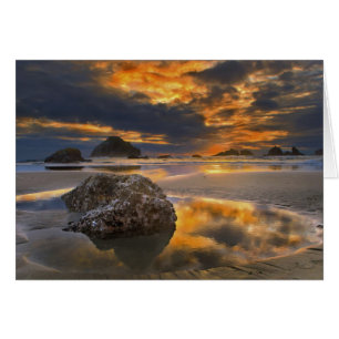 Solnedgång i Bandon, Oregon Hälsningskort
