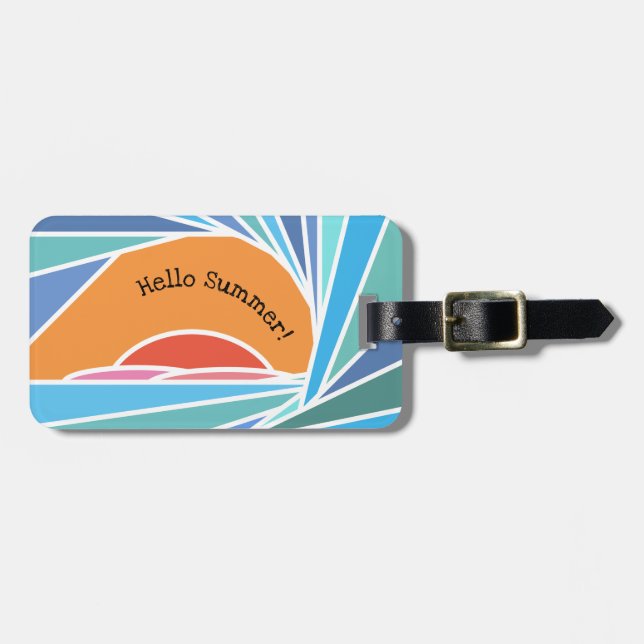 Solnedgång i Barrel Wave Bagagebricka (Horisontell Framsida)