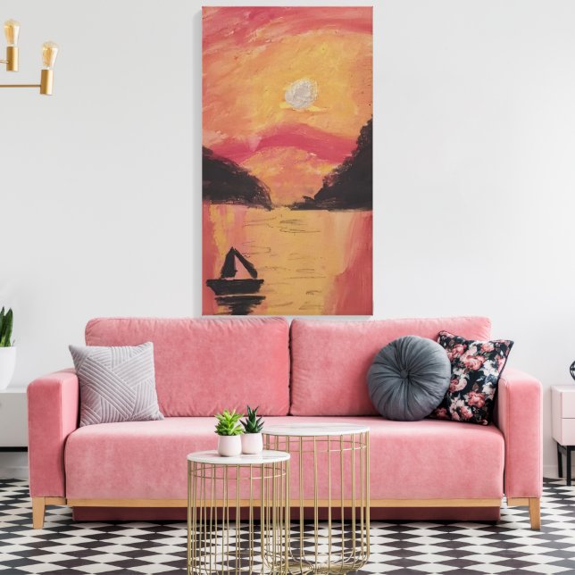 SOLNEDGÅNG I BERGEN CANVASTRYCK (Insitu (Vardagsrum))