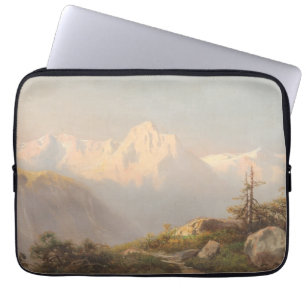 Solnedgång i bergen - Carl Lafite Laptop Fodral