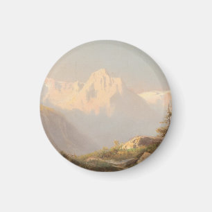 Solnedgång i bergen - Carl Lafite Magnet