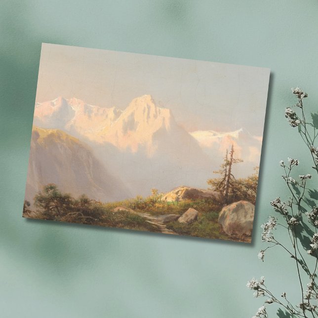 Solnedgång i bergen - Carl Lafite Vykort (Skapare uppladdad)