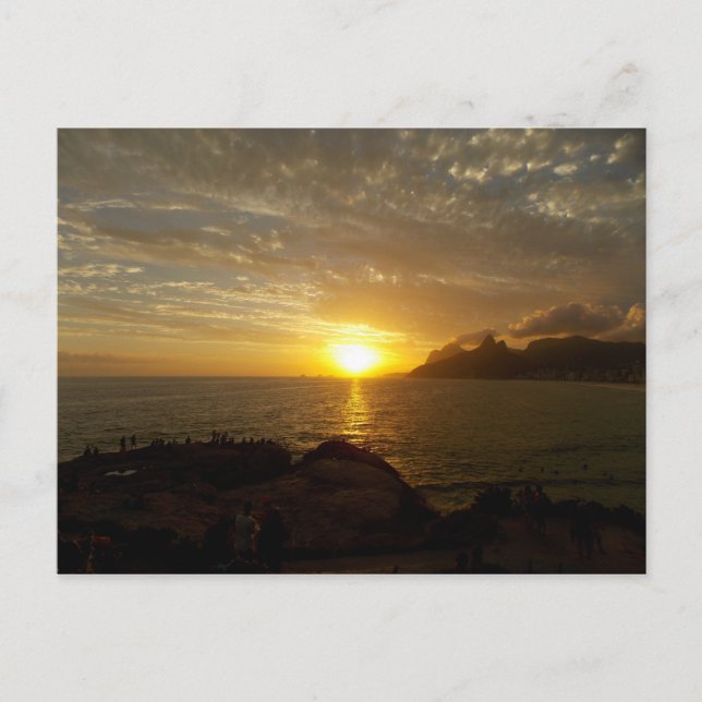 Solnedgång i Brasilien Vykort (Framsida)