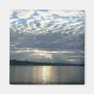 Solnedgång i British Columbia Canadian Sjölandskap Magnet