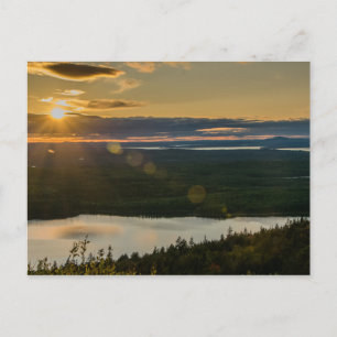 Solnedgång i Cadillac Mountain Acadia NP Vykort