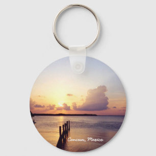 Solnedgång i Cancun Keychain Nyckelring