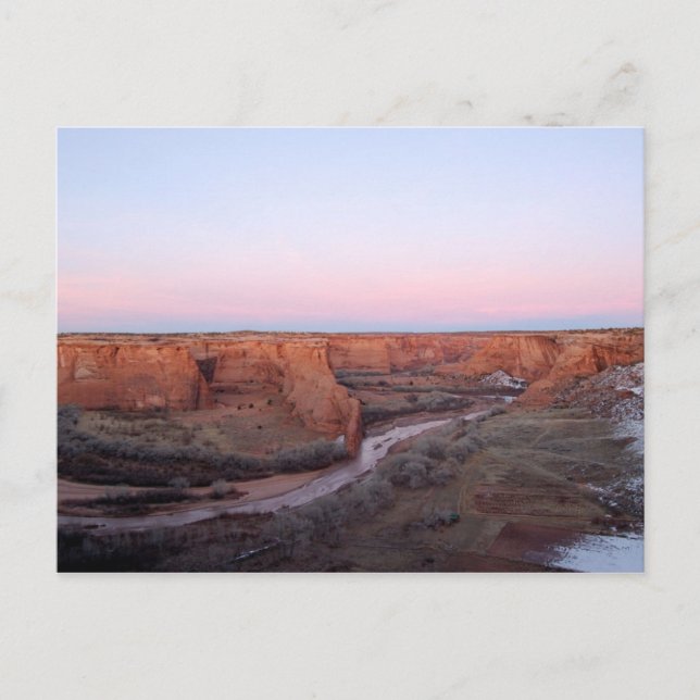 Solnedgång i Canyon de Chelly Postcard Vykort (Framsida)