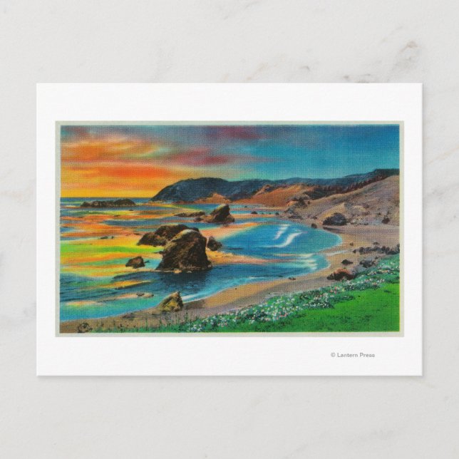 Solnedgång i Cape San SebastianCoast Vykort (Framsida)