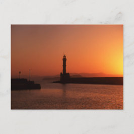 Solnedgång i Chania Vykort