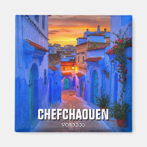 Solnedgång i Chefchaouen Marocko Travel