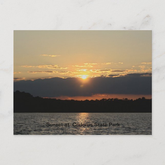 Solnedgång i Codorus State Park Vykort (Framsida)