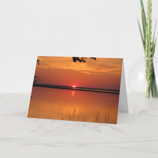 Solnedgång i Corolla, NC Kort (Framsida)