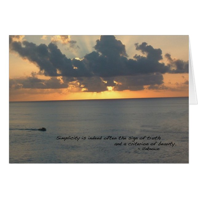 Solnedgång i Cozumel Hälsningskort (Framsidan Horizontal)