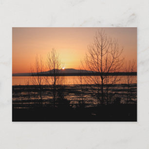 Solnedgång i Dam - ankorage, Alaska Vykort
