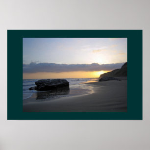 Solnedgång i den Laguna stranden Poster